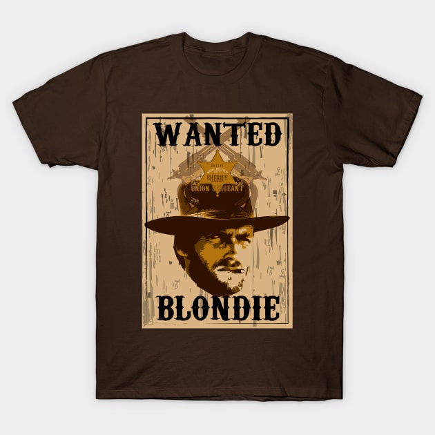 Western Movie Fan Wanted Poster T-Shirt by Scar